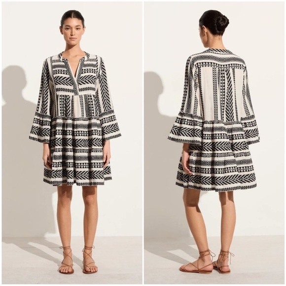 Devotion Twins Ella Black & White Embroidered Tunic Dress Mini M - Picture 3 of 12